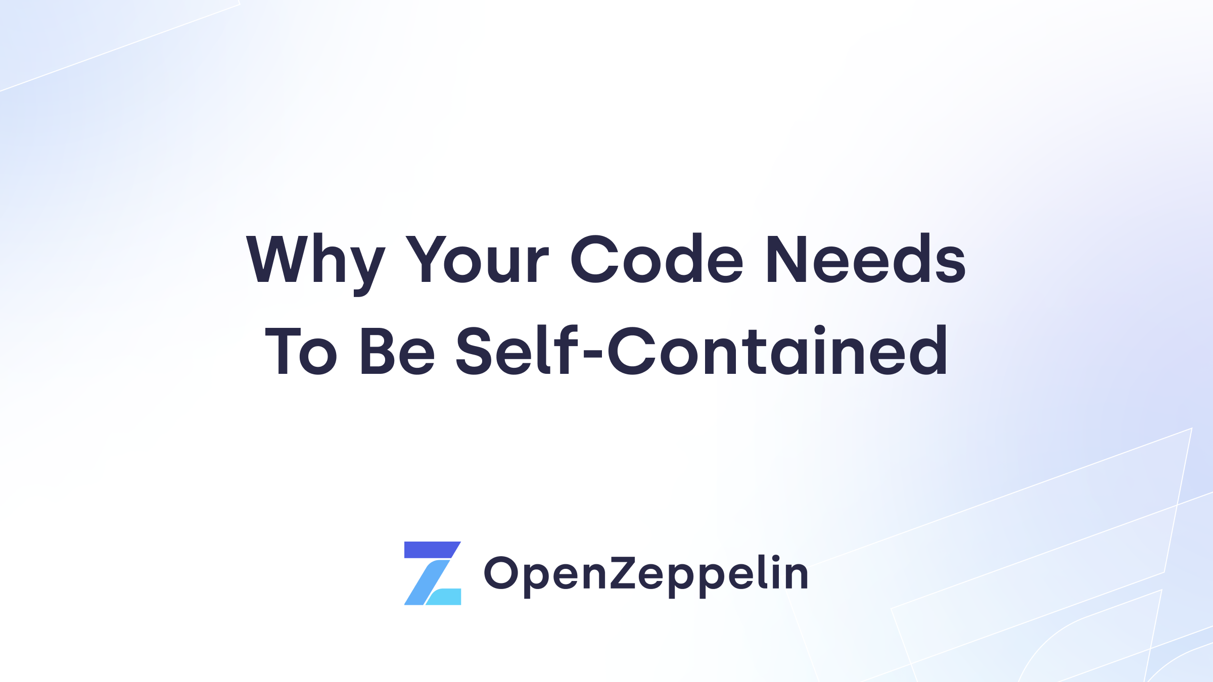 Why Your Code Needs To Be Self-Contained Featured Image